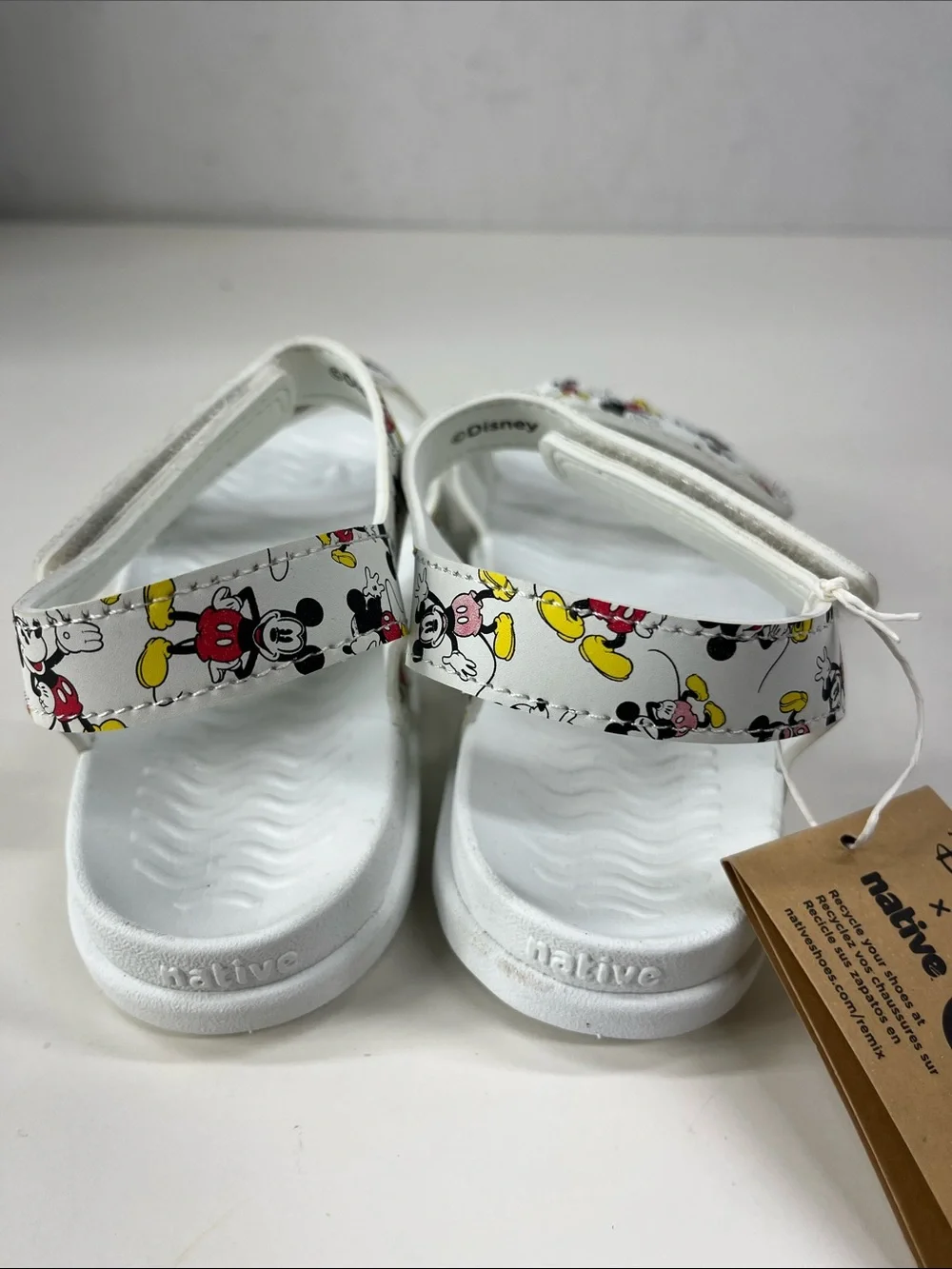 NWT Native x Disney Kids Mickey-All-Over Print Charley Sandal Size C 13